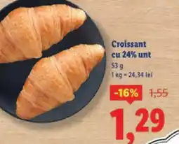 Lidl Croissant cu 24% unt Ofertă
