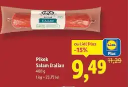 Lidl Pikok Salam Italian Ofertă