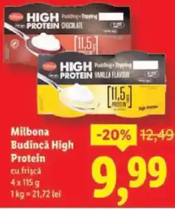 Lidl Milbona Budincǎ High Protein Ofertă