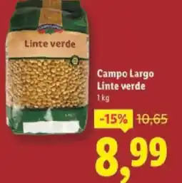 Lidl Campo Largo Linte verde Ofertă