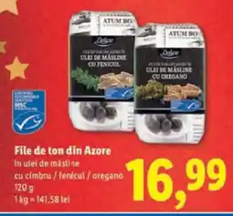 Lidl Deluxe File de ton din Azore Ofertă