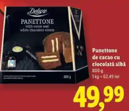 Lidl Deluxe Panettone de cacao cu ciocolată albă Ofertă