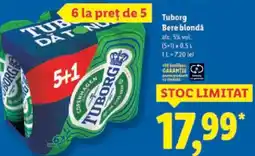 Lidl Tuborg Bere blondǎ Ofertă