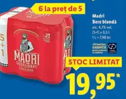 Lidl Madri Bere blondǎ Ofertă