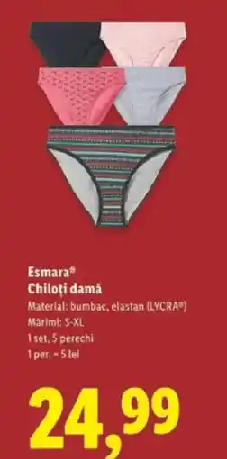 Lidl Esmara Chiloti damă Ofertă