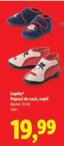 Lidl Lupilu Papuci de casă, copii Ofertă