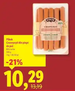 Lidl Pikok Crenvursti din piept de pui Ofertă