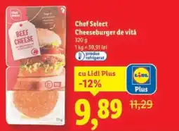 Lidl Chef Select Cheeseburger de vită Ofertă