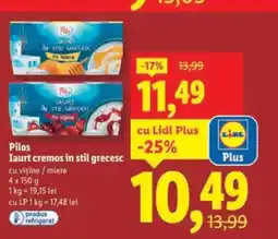 Lidl Pilos Iaurt cremos în stil grecesc Ofertă