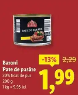 Lidl Baroni Pate de pasăre Ofertă