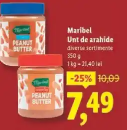 Lidl Maribel Unt de arahide Ofertă