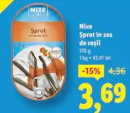 Lidl Nixe Sprot in sos de rosii Ofertă