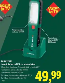 Lidl PARKSIDE Lampă de lucru LED, cu acumulator Ofertă