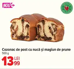 Carrefour Market Cozonac de post cu nucă și magiun de prune Ofertă