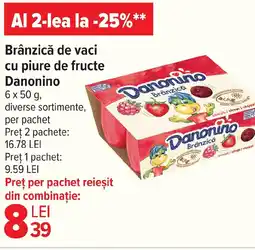 Carrefour Market Brânzică de vaci cu piure de fructe Danonino Ofertă