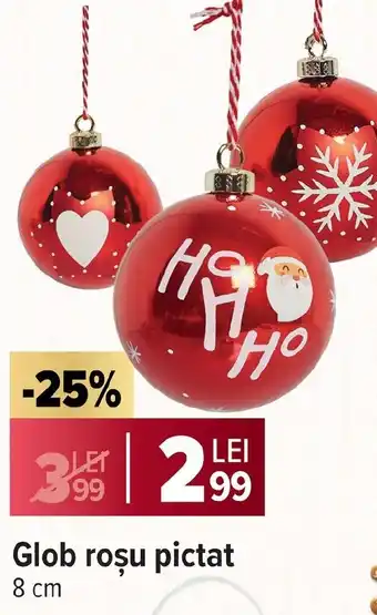Carrefour Market Glob roşu pictat Ofertă