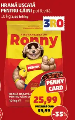 Penny Hrană uscată pentru câini pui & vită Ofertă