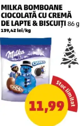 Penny Milka bomboane ciocolată cu cremă de lapte & biscuiți Ofertă