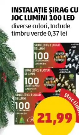Penny Instalaţie şirag cu joc lumíni 100 led Ofertă