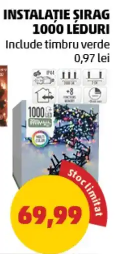 Penny Instalaţie şirag 1000 léduri Ofertă