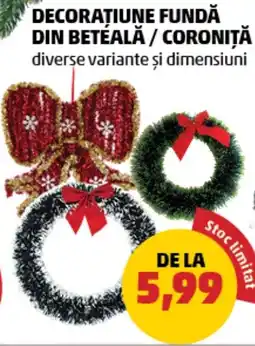 Penny Decorațiune fundă din betéală / coroniță Ofertă