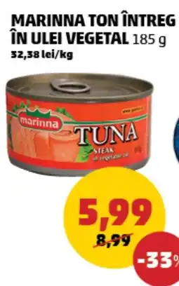 Penny Marinna ton întreg în ulei vegetal Ofertă