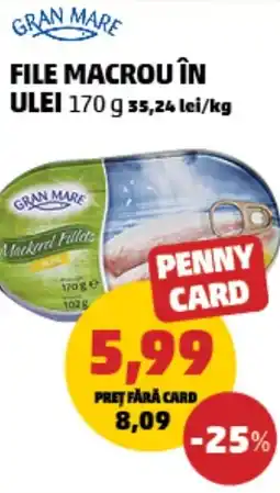 Penny GRAN MARE File macrou în ulei Ofertă