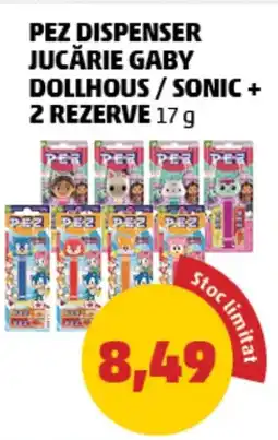 Penny Pez dispenser jucărie gaby dollhous / sonic + 2 rezerve Ofertă