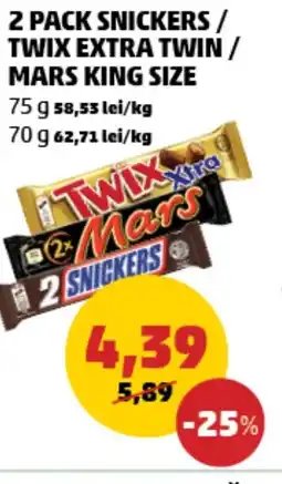 Penny Snickers / twix extra twin/ mars king size Ofertă