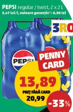Penny PEPSI regular/twist Ofertă