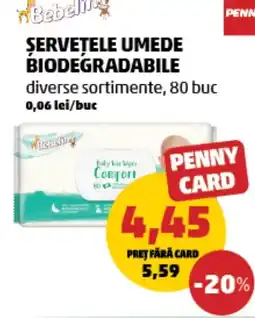 Penny Șervețele umede biodegradabile Ofertă
