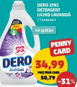Penny Dero 2in1 detergent lichid lavandă Ofertă