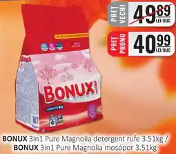 CBA BONUX 3in1 Pure Magnolia detergent rufe Ofertă
