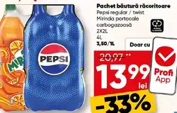 PROFI Pachet băutură răcoritoare Pepsi regular/twist Mirinda portocale carbogazoasă Ofertă