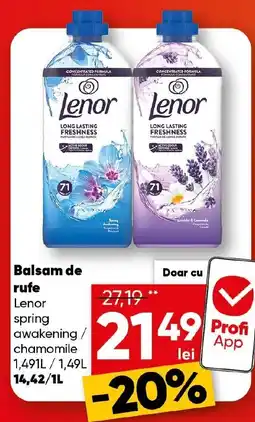 PROFI Balsam de rufe Lenor Ofertă