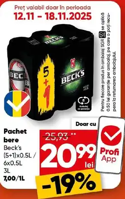 PROFI Pachet bere Beck's Ofertă