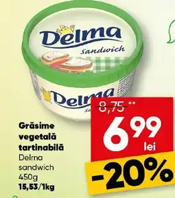 PROFI Grăsime vegetală tartinabilă Delma sandwich Ofertă