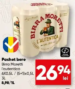 PROFI Pachet bere Birra Moretti l'autentica Ofertă