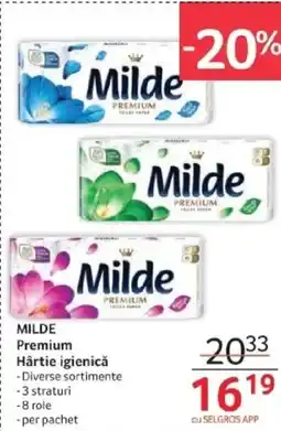 Selgros MILDE Premium Hârtie igienicǎ Ofertă