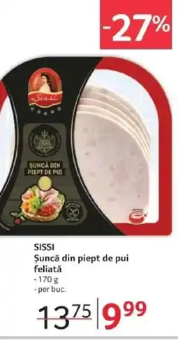 Selgros SISSI Şuncă din piept de pui feliată Ofertă