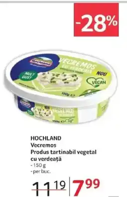 Selgros HOCHLAND Vecremos Produs tartinabil vegetal cu verdeaţă Ofertă