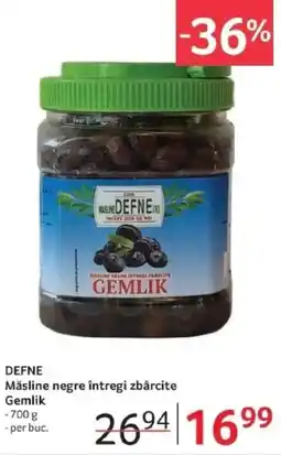 Selgros DEFNE Măsline negre întregi zbârcite Gemlik Ofertă