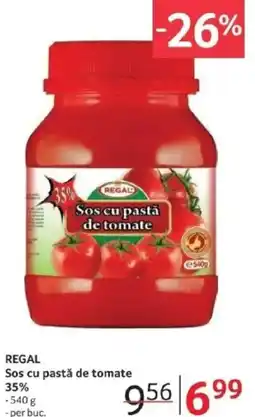 Selgros REGAL Sos cu pastă de tomate 35% Ofertă