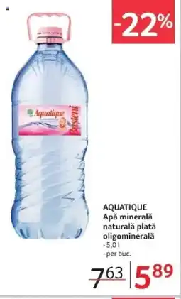 Selgros AQUATIQUE Apă minerală naturalǎ plată oligominerală Ofertă