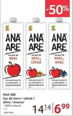 Selgros ANA ARE Suc de mere / cătinǎ / afine / morcov Ofertă