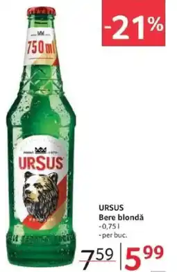 Selgros URSUS Bere blondǎ Ofertă