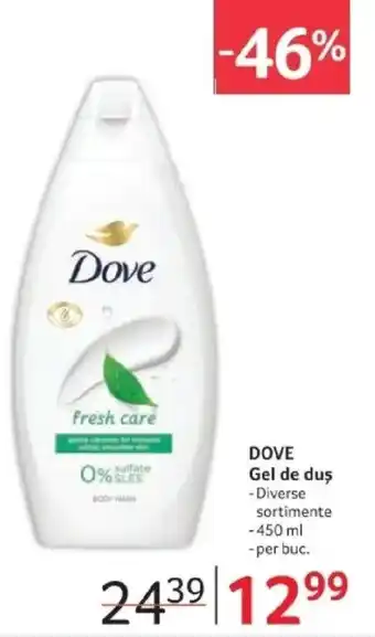 Selgros DOVE Gel de duş Ofertă