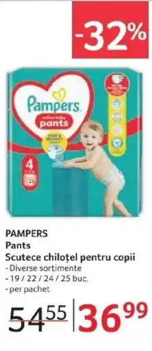 Selgros PAMPERS Pants Scutece chiloţel pentru copii Ofertă