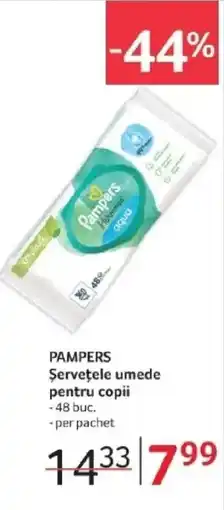 Selgros PAMPERS Şerveţele umede pentru copii Ofertă