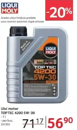 Selgros Ulei motor TOPTEC 4200 5W-30 Ofertă